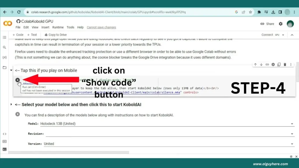 click-on-show-code-button